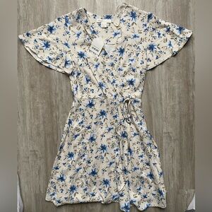 NWT Floral white dress